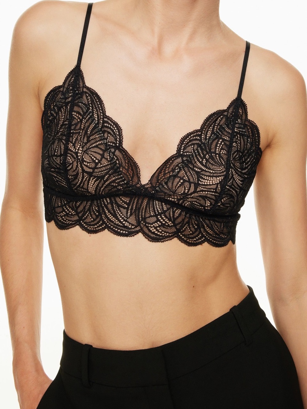 Aritzia Renfrew Lace Bralette - Black